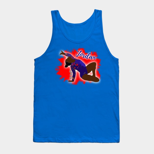 Jordan Chiles Silhouette Art Tank Top by Art Nastix Designs